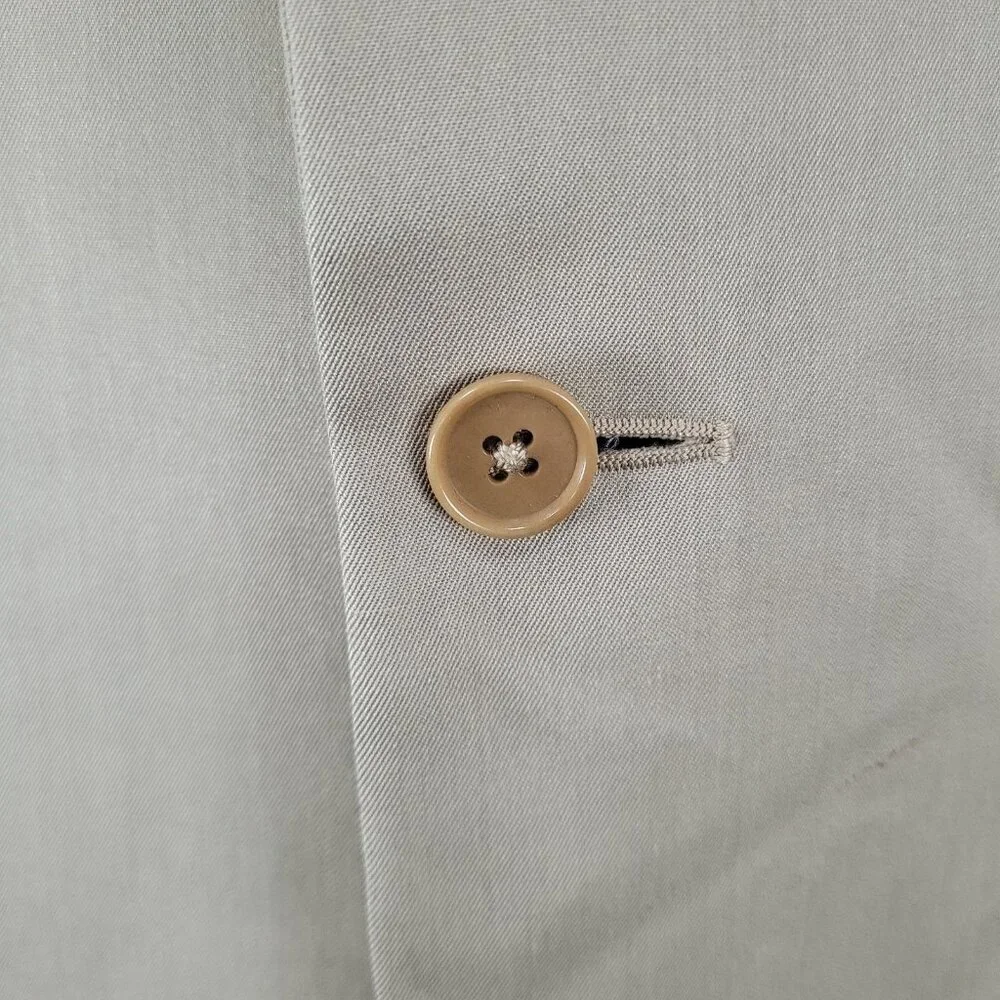 Ermenegildo Zegna Beige Silk Wool 3 Button Blazer Sport Coat Size 50 US 40